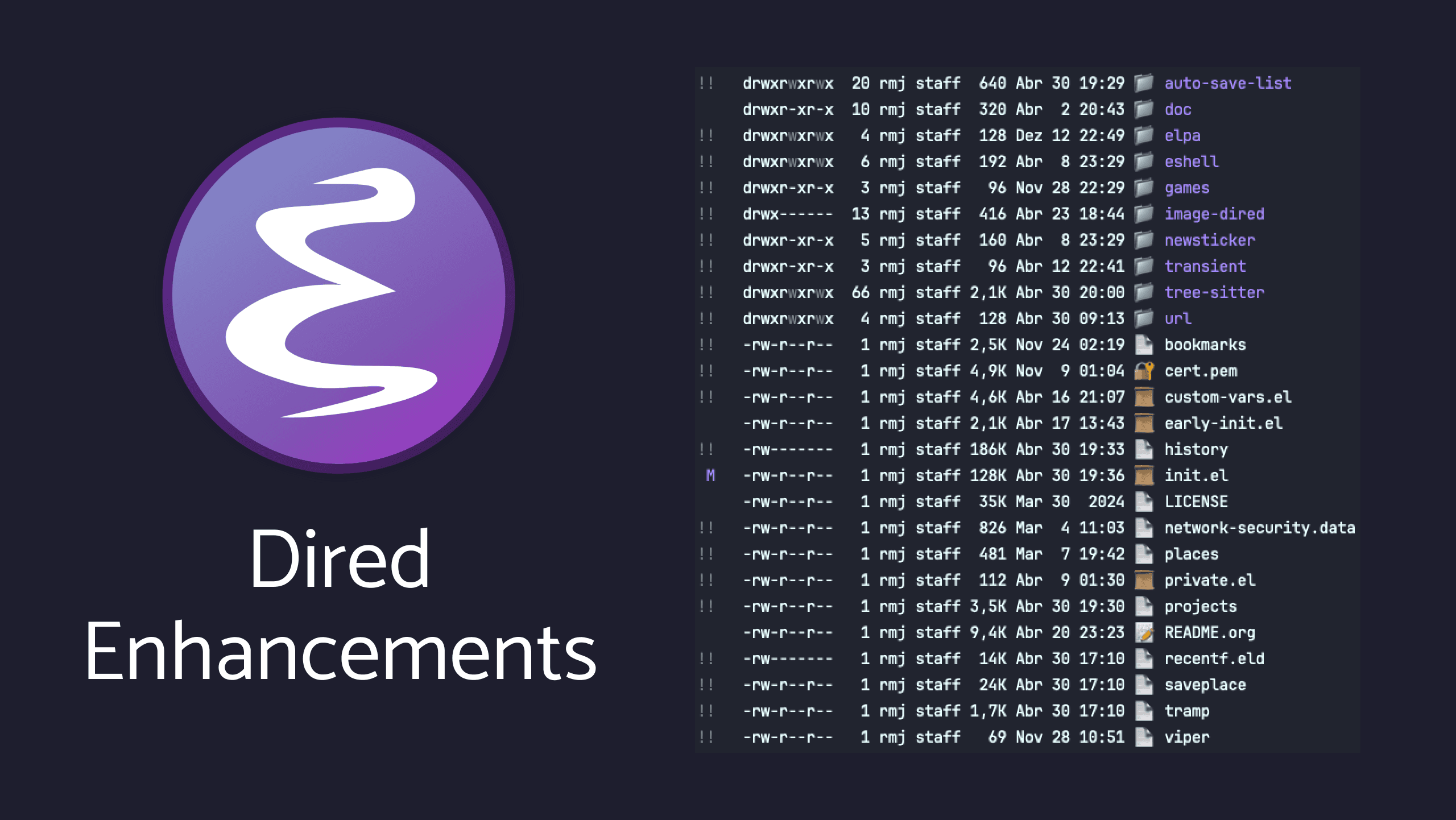 Cover Image for Improving Dired in Emacs Solo: Git Status and File Icons